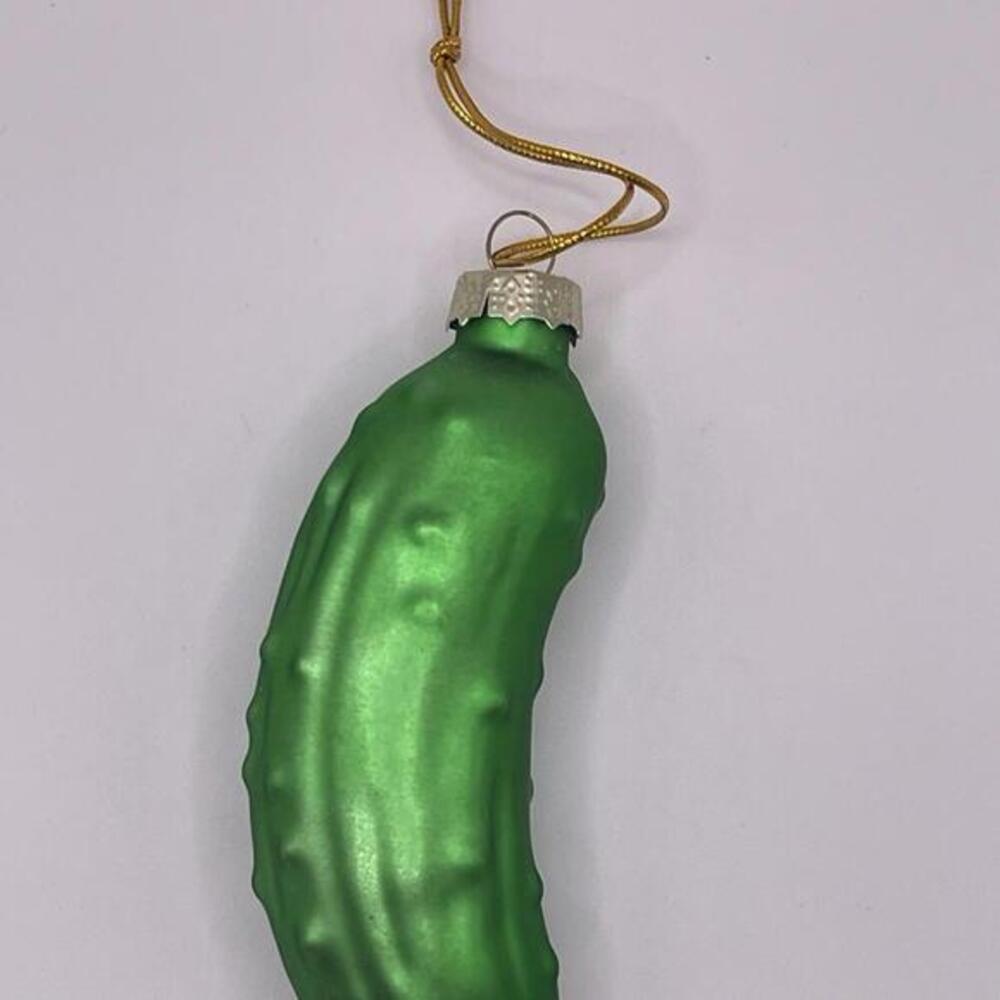 Green Christmas‎ Pickle Glass Christmas Ornament Traditional 3.5" Length